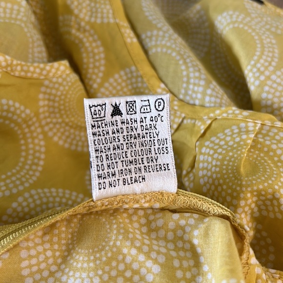 Boden Yellow Geometric Print Ribbon Cropped Tank Top - 4 - Picture 11 of 12